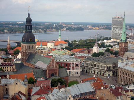 Панорма Риги, Латвия
