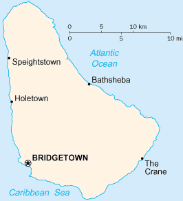 Карта Барбадоса