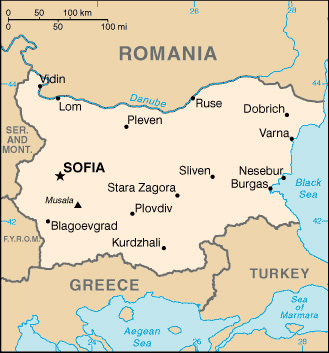 Карта Болгарии