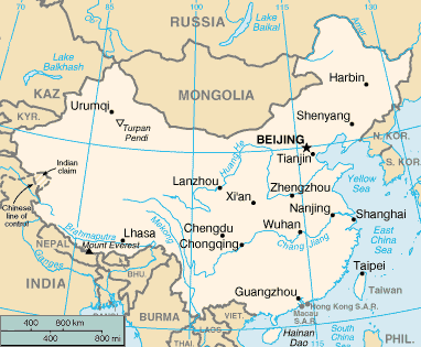 Карта Китая