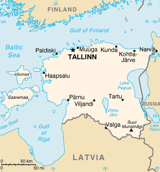 Карта Эстонии