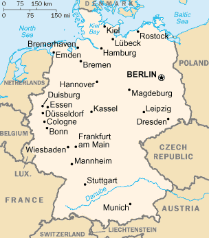 Карта Германии