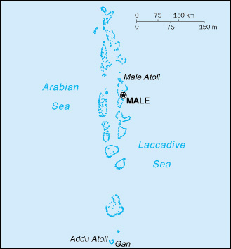 Карта Мальдив