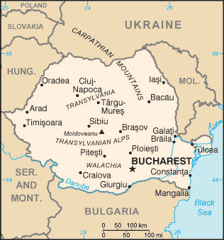 Карта Румынии