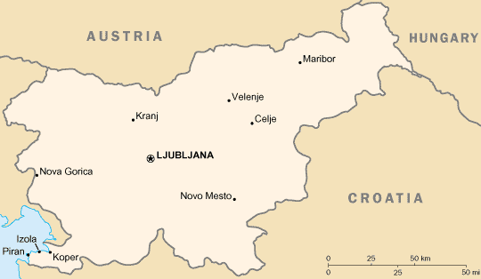Карта Словении