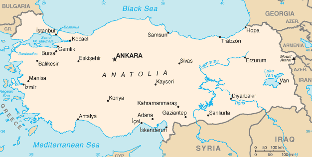 Карта Турции