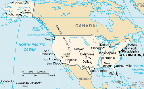 Карта США