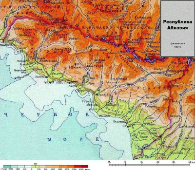 Карта Абхазии