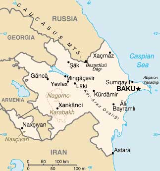 Карта Азейрбаджана
