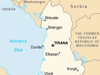 карта Албании